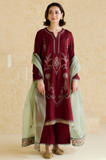 Mishkaa - 3PC Lawn Embroidered Suit - SS0130