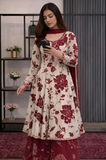3PC Lawn Maxi Style Printed Dress - SS0833
