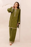 AGHA NOOR - Winter 2PC Dhanak Embroidered Suit - SS0460