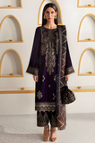 Jazmine -Winter 3PC Velvet Embroidered Suit - SS0586