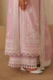 Emaan Adeel - 3PC Embroidered Lawn Shirt With Khadi Net Embroidered Dupatta and Trouser - SS01016