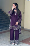 Pezwaan - 3PC Embroidered Lawn Shirt With Chiffon Printed Dupatta and Trouser - SS01017