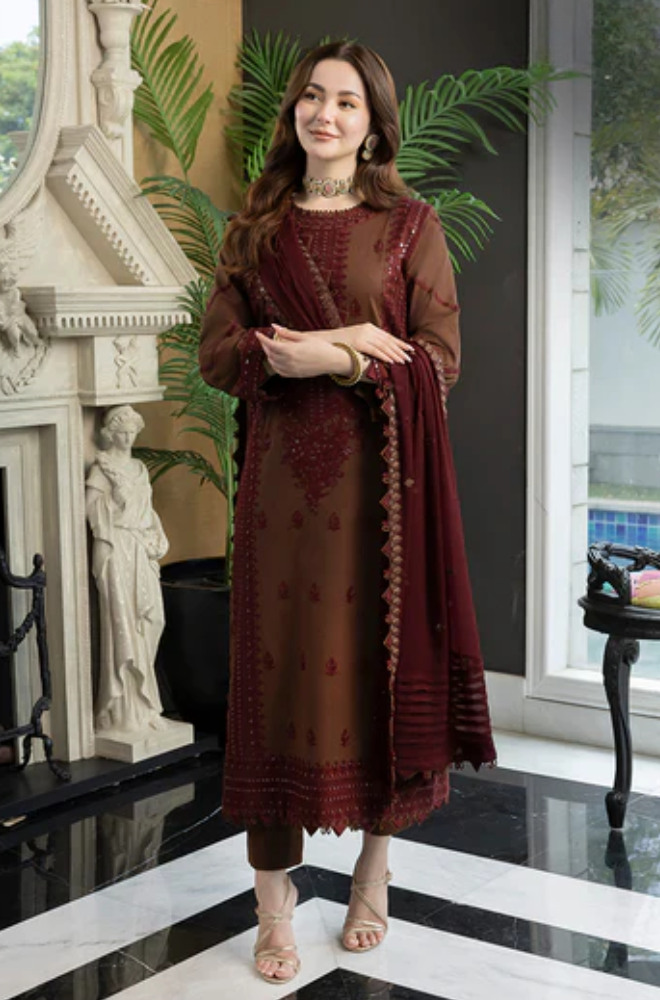 Asim Jofa - 3PC Lawn Embroidered Dress - SS0005