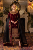 Asim Jofa - 3 Piece - Velvet Embroidered Suit - SB0165