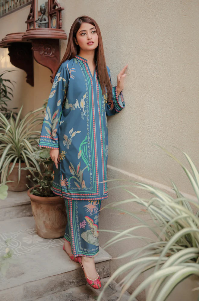 COCO by Zara Shahjahan - 2PC Lawn Digital Printed Suit- SU0102