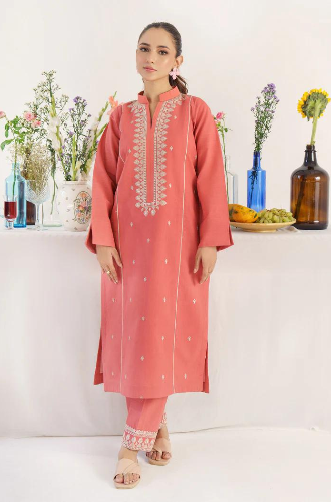 Kiara by Hana - 3 Piece - Dhanak Embroidered Suit - SU0065