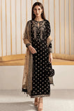 Jazmin - 3PC Velvet Embroidered Shirt With Organza Embroidered Dupatta and Trouser - SS01020