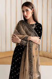 Jazmin - 3PC Velvet Embroidered Shirt With Organza Embroidered Dupatta and Trouser - SS01020