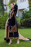 Jazmin - 3PC Velvet Embroidered Shirt With Organza Embroidered Dupatta and Trouser -SS01019