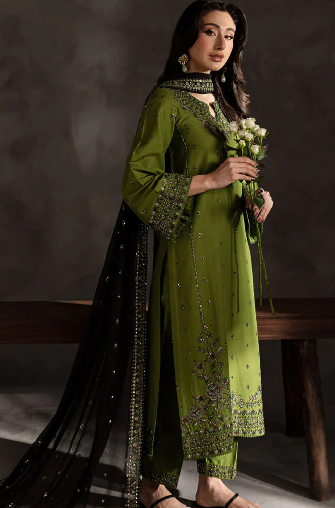 Batik - Winter 3PC Dhanak Embroidered Suit - SS0452