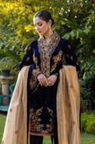 Jazmin - 3PC Velvet Embroidered Shirt With Organza Embroidered Dupatta and Trouser -SS01019