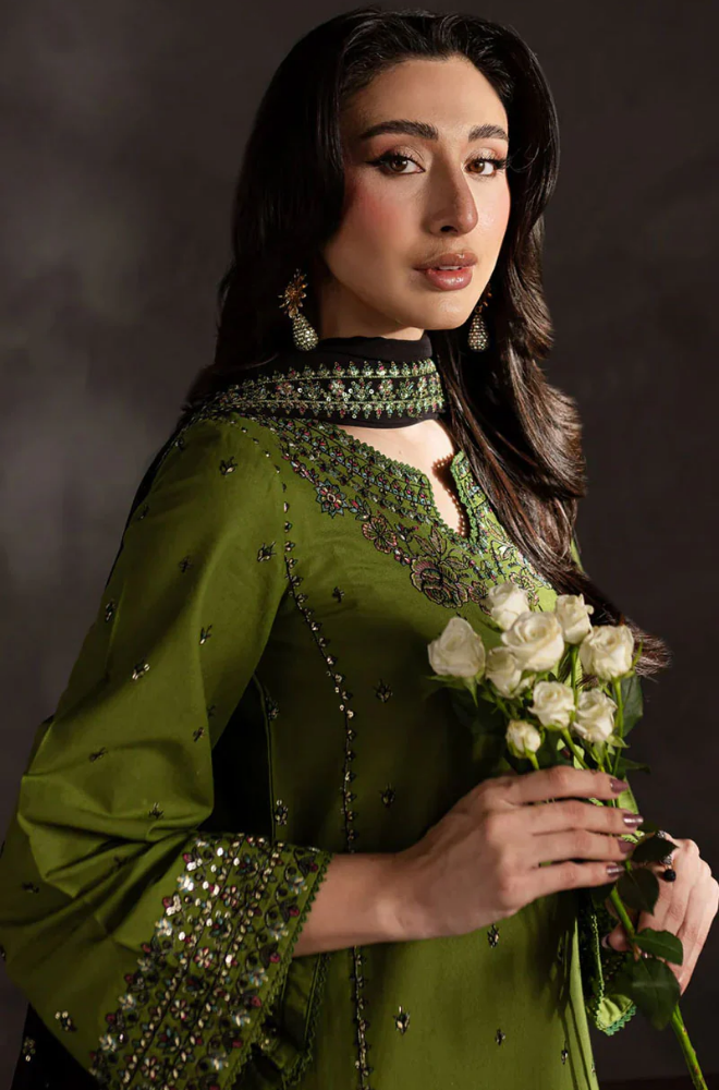 Batik - Winter 3PC Dhanak Embroidered Suit - SS0452
