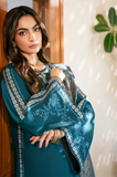 Izel - Winter 3PC Dhanak Embroidered Suit - SS0554