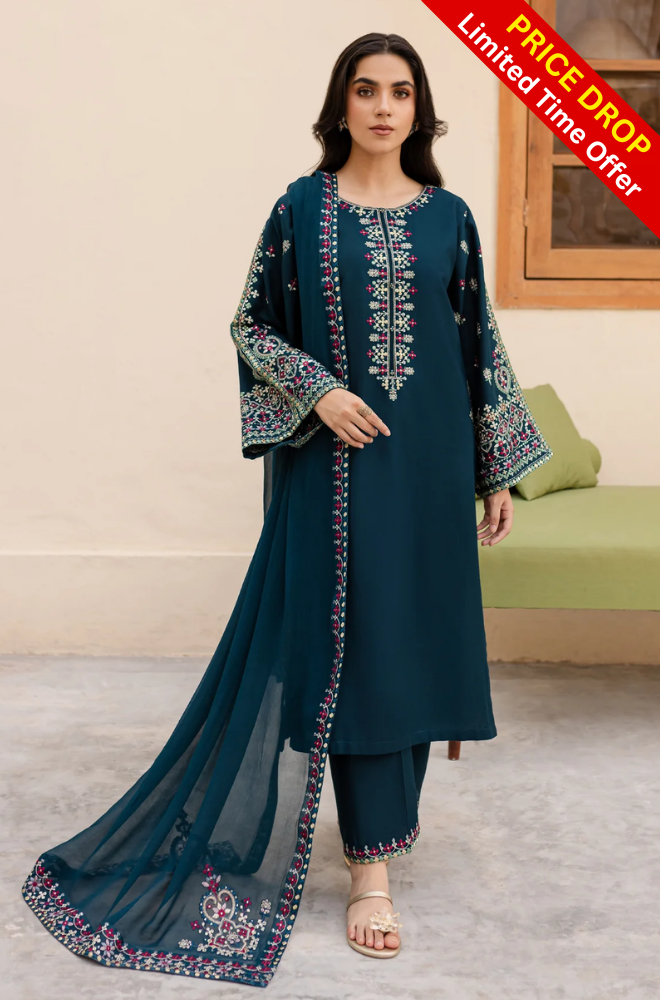 Batik - 3PC Lawn Embroidered Suit - SB0154