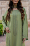 IZEL - 3PC Dhanak Embroidered Shirt With Wool Printed Dupatta and Trouser - SS01024