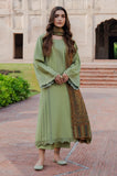 IZEL - 3PC Dhanak Embroidered Shirt With Wool Printed Dupatta and Trouser - SS01024