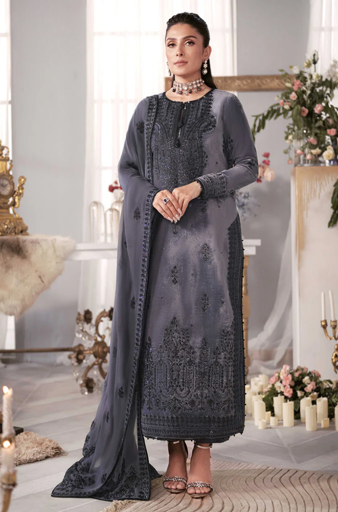 JAZMIN - Winter 3PC Velvet Embroidered Suit - SS0524