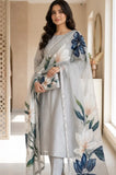 Shahijora - 3PC Lawn Shirt With Slub Net Printed Dupatta and Trouser - SS01138