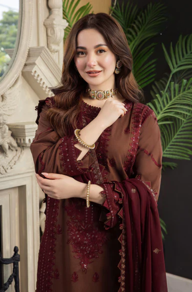 Asim Jofa - 3PC Lawn Embroidered Dress - SS0005