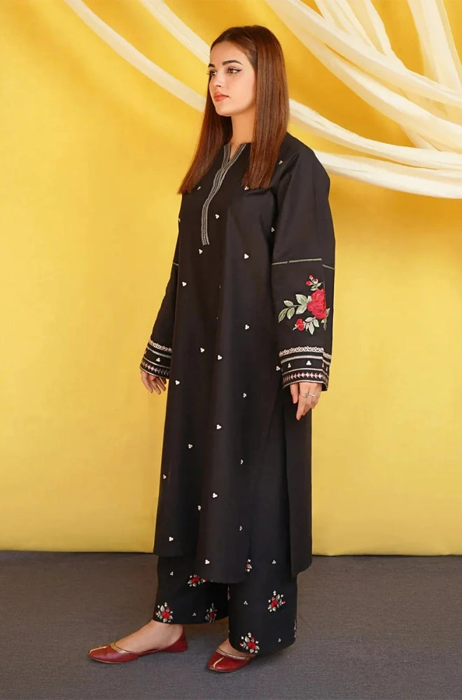 Urge - 2PC Dhanak Embroidered Shirt and Trouser - BFB0912