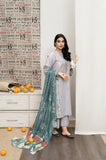 Urge - 3PC Dhanak Embroidered Shirt with Dhanak Printed Dupatta and Trouser - SS0864