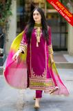 Omal By Komal - 3 Piece -Lawn Embroidered Dress - SC0003