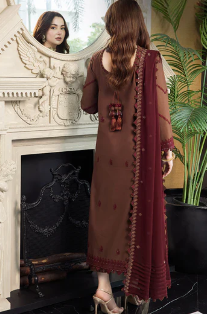 Asim Jofa - 3PC Lawn Embroidered Dress - SS0005
