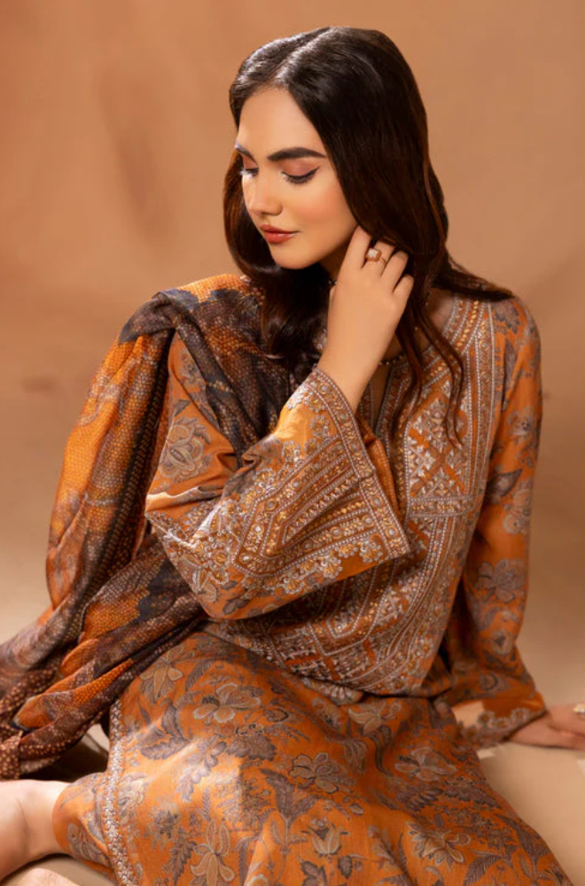Nishat - Winter 3PC Khaddar Digital Printed Dress - SS0444