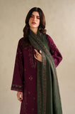 Iznik - 3PC Dhanak Embroidered Shirt With Dhanak Embroidered Dupatta and Trouser - SS01195