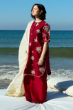 IZEL - Winter 3PC Dhanak Embroidered Suit - SS0506