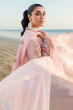Qalamkar - 3PC Lawn Chikankari Embroidered Shirt with Chiffon Embroidered Dupatta and Trouser - SS0650