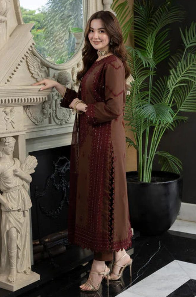 Asim Jofa - 3PC Lawn Embroidered Dress - SS0005