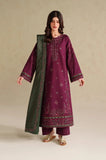 Iznik - 3PC Dhanak Embroidered Shirt With Dhanak Embroidered Dupatta and Trouser - SS01195