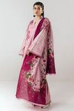 Jugnu by Hussain Rehar - 3PC Dhanak Embroidered Shirt With Chiffon Printed Dupatta and Trouser - SS01029