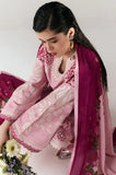 Jugnu by Hussain Rehar - 3PC Dhanak Embroidered Shirt With Chiffon Printed Dupatta and Trouser - SS01029