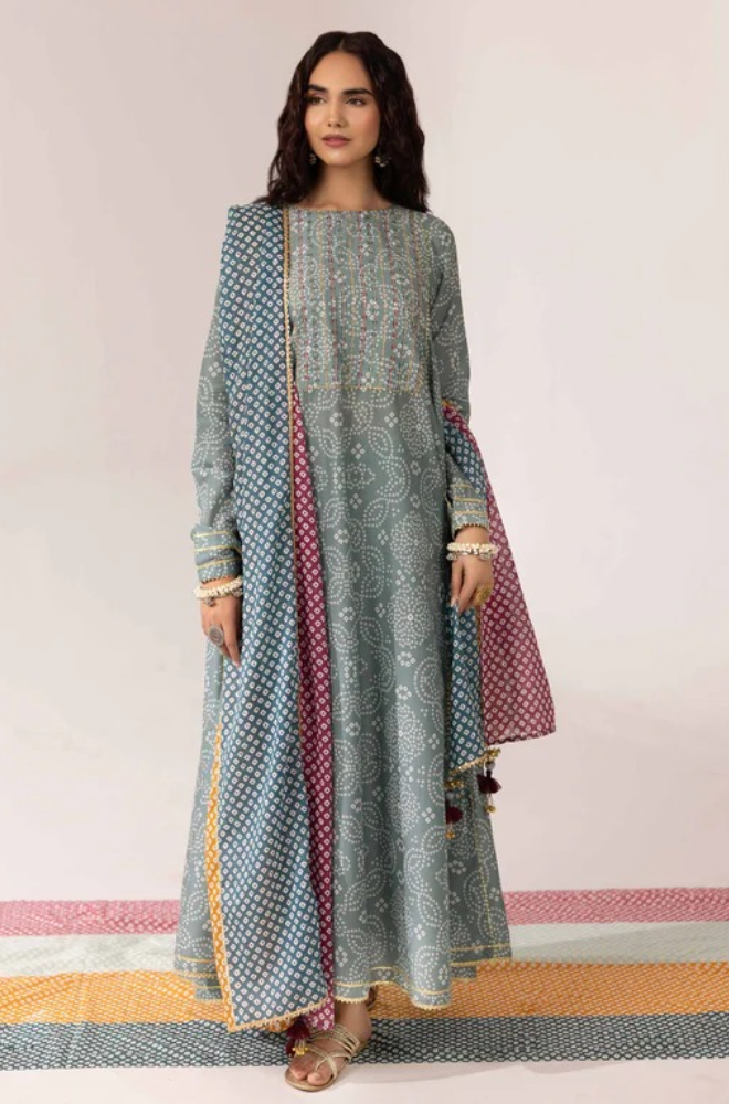 Nishat - 3PC Lawn Digital Printed Suit- SS0118