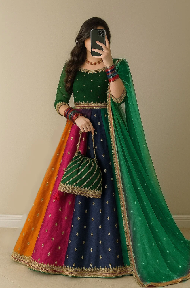 AYZAL - Winter 3 Piece - Kataan Silk Embroidered Frock - SS0498