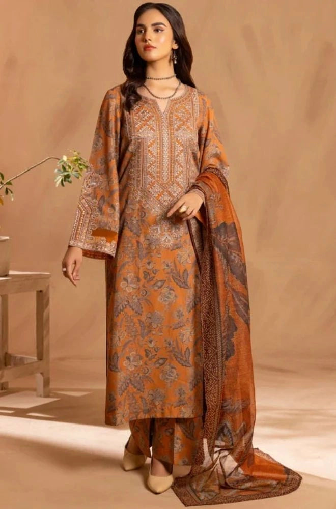 Sapphire - 3PC Lawn Printed Shirt with Lawn Printed Dupatta and Trouser - SS0844