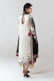 Jugnu by Hussain Rehar - 3PC Dhanak Embroidered Shirt With Chiffon Printed Dupatta and Trouser - SS01031