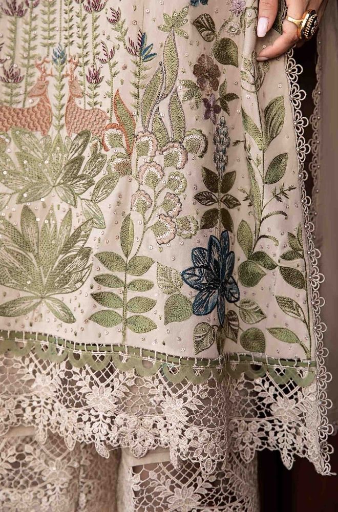 HUSSAIN REHAR - Winter 3PC Dhanak Embroidered Suit -SS0473
