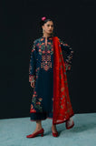 Hussain Rehar - 3PC Dhanak Embroidered Shirt With Chiffon Printed Dupatta and Trouser - SS01033