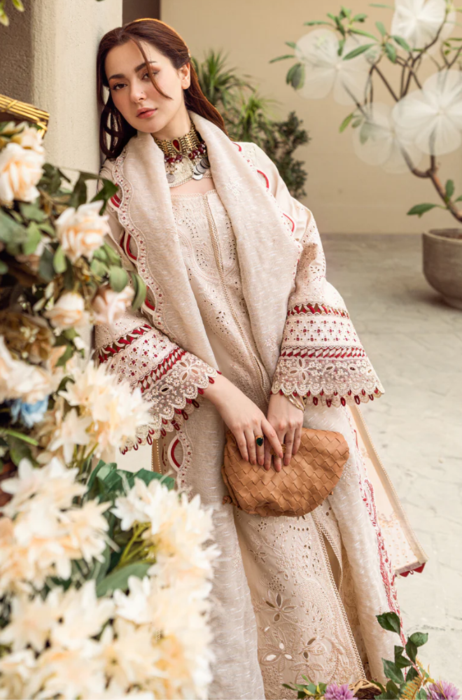 Qalamkar - 3PC Lawn ChickenKari Embroidered Suit - SA0103