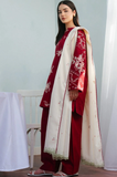 IZEL - Winter 3PC Dhanak Embroidered Suit - SS0506