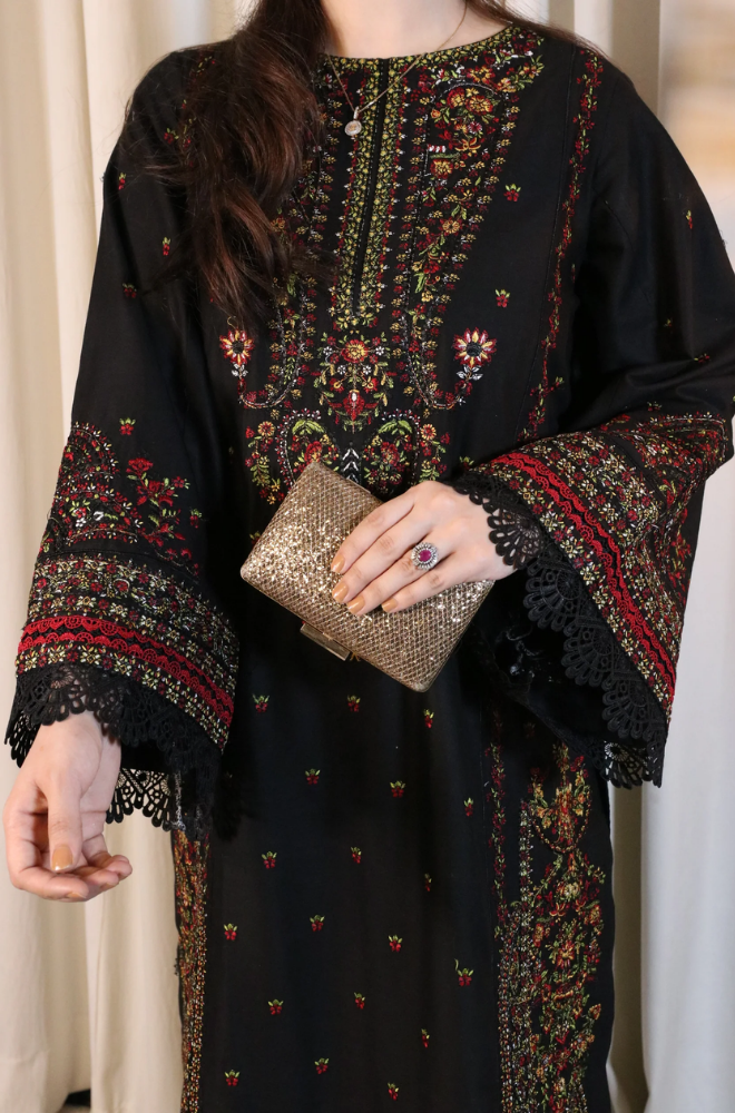 Zara Shahjahan - Winter 3PC Dhanak Embroidered Suit - SS0453