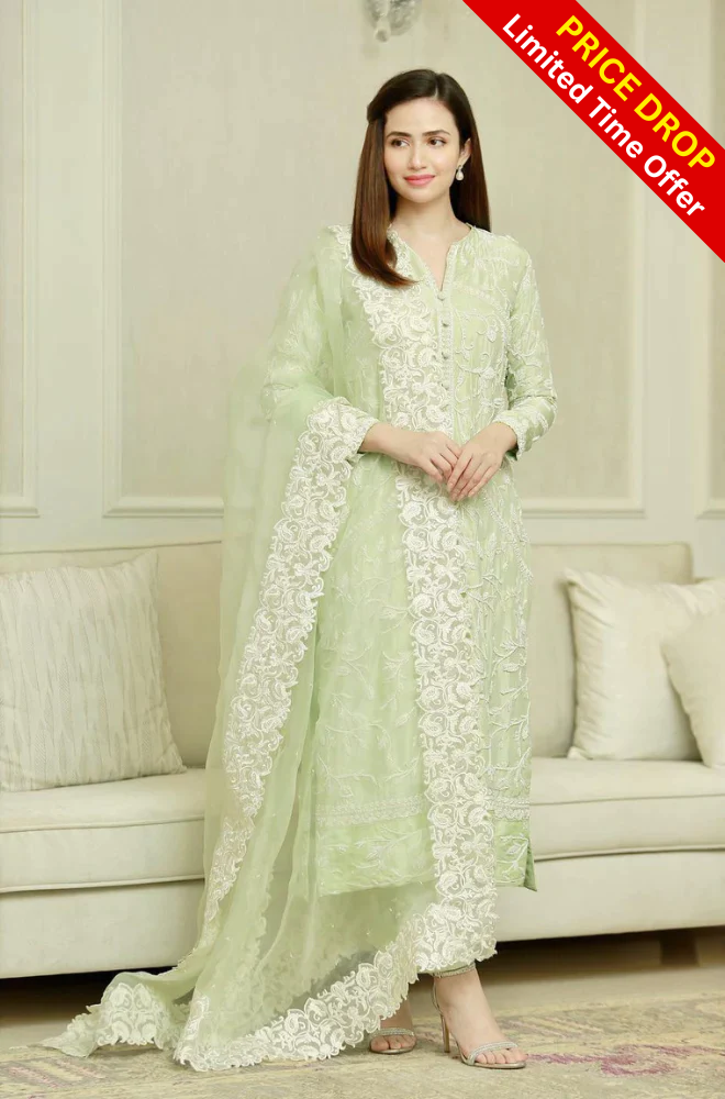 Bareeze - 3PC Lawn Embroidered Suit - SB0157
