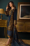 Asim Jofa - 3PC Velvet Embroidered Shirt With Organza Embroidered Dupatta and Trouser - SS0929