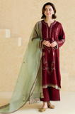 Mishkaa - 3PC Lawn Embroidered Suit - SS0130