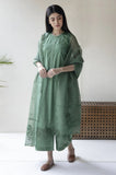 Dyot - 3PC Lawn Heavy Embroidered Shirt with Organza Embroidered Dupatta and Trouser - SU0002