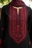 3PC Dhanak Embroidered Shirt With Chiffon Embroidered Dupatta and Trouser - SS01034
