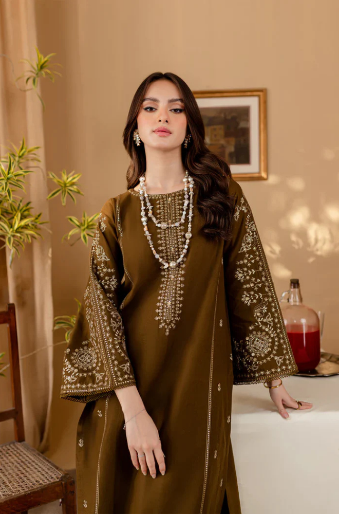 Baroque- 2 Piece - Dhanak Embroidered Suit- SRZ0108